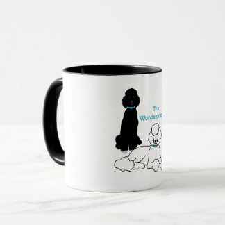 Caneca de Wonderpoodles com punho colorido