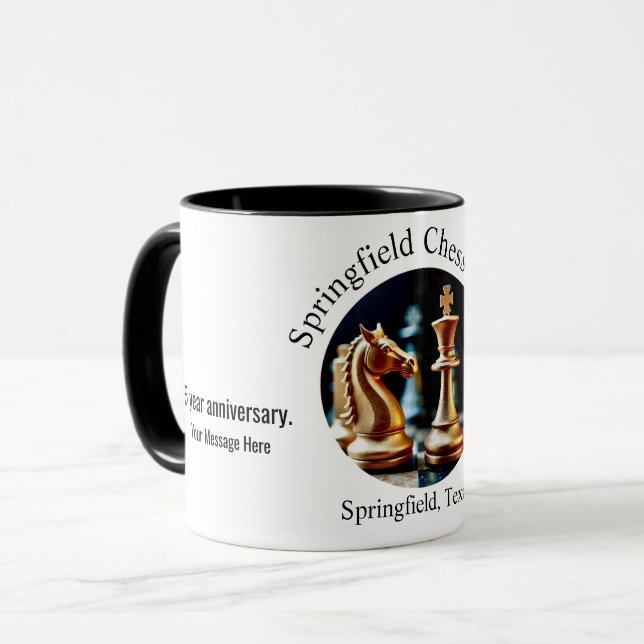 Caneca de Xadrez (Frente Esquerda)