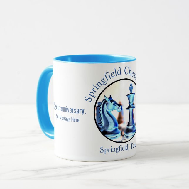 Caneca de Xadrez (Frente Esquerda)