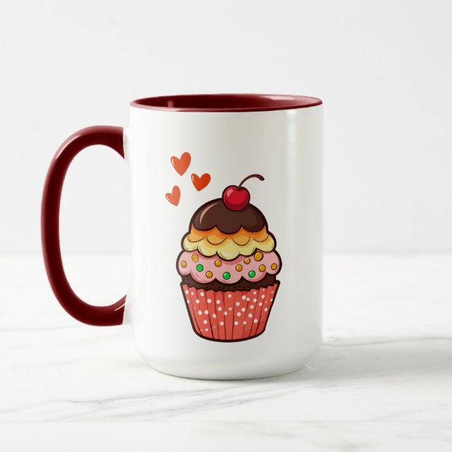 Caneca de Xícara Fofa com Cereja (Esquerda)
