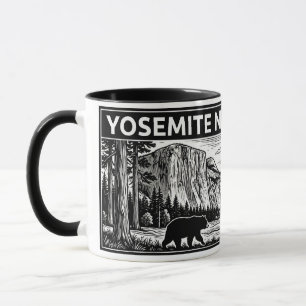 Caneca de Xilogravura Preto e Branco do Parque Nac