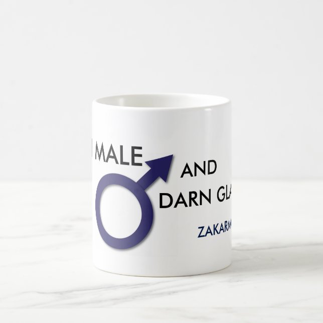 CANECA DE ZAKARMAN: HOMEM NASCIDO E CONTENTE (Centro)