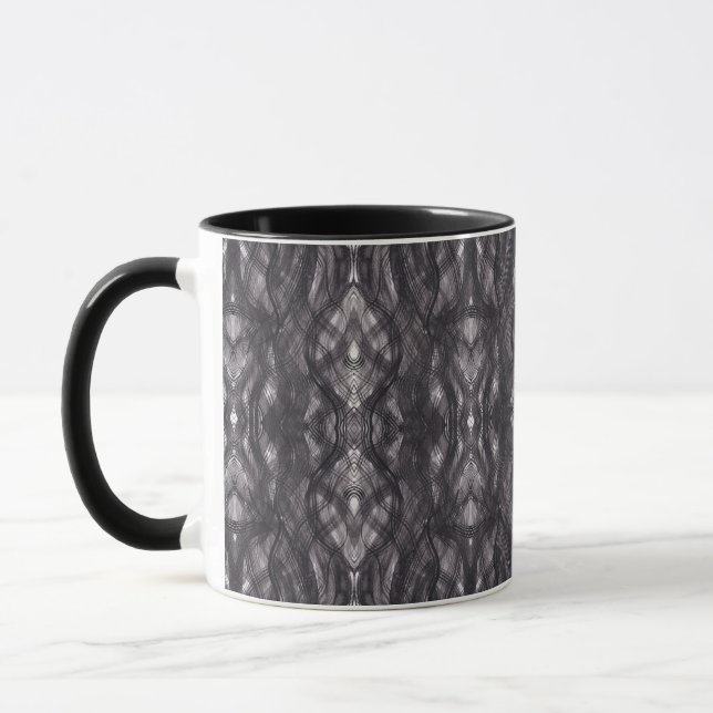 Caneca Death Abstract Dark Black Watercolor Art (Esquerda)