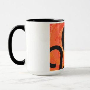Caneca Década alaranjada Birthdday
