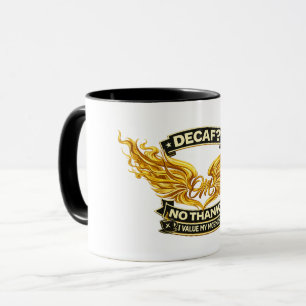 Caneca Decaf Não Obrigado   Presente Engraçado Con
