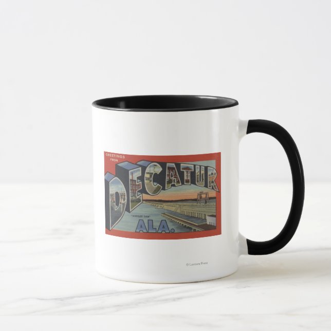 Caneca Decatur, Alabama - Large Letter Scenes (Direita)