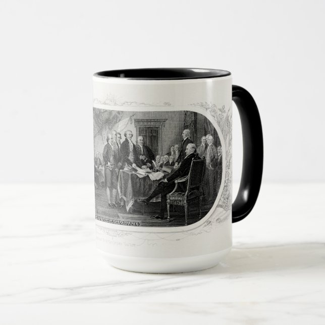Caneca Declaração de Independência: Projeto de Lei de $2, (Frente Esquerda)