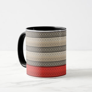 Caneca Decor decorativo abstrato sem costura, retro vinta