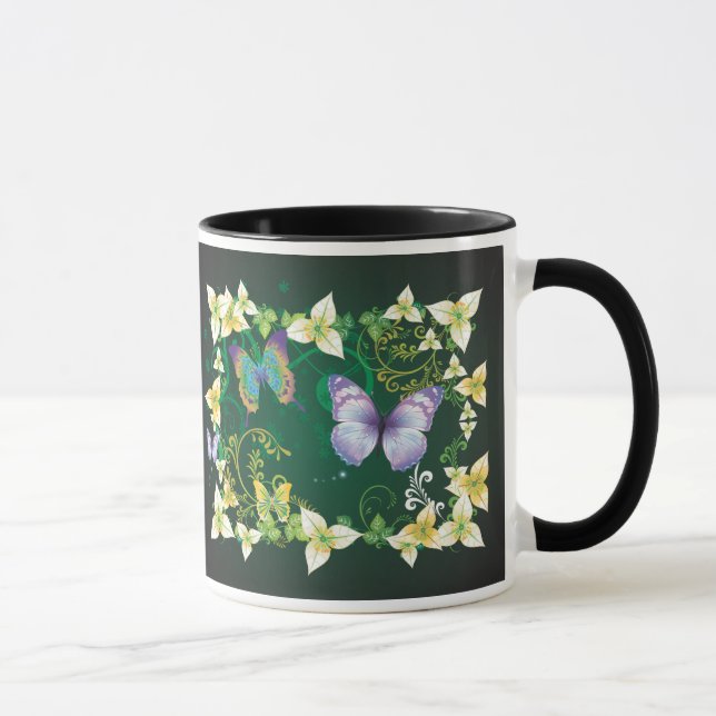Caneca Decoração da Flor 4 Caneta (Direita)