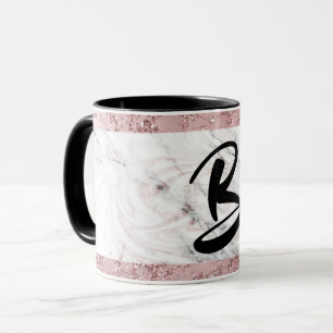 Caneca Decoração Dourada do Glam Moderno com Mármaco e Gl