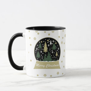 Caneca Decoração Moderna do Natal Bola de Neve