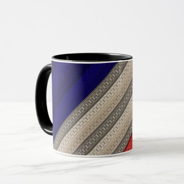 Caneca Decoração ornamental abstrata perfeita decor retro (Frente Esquerda)