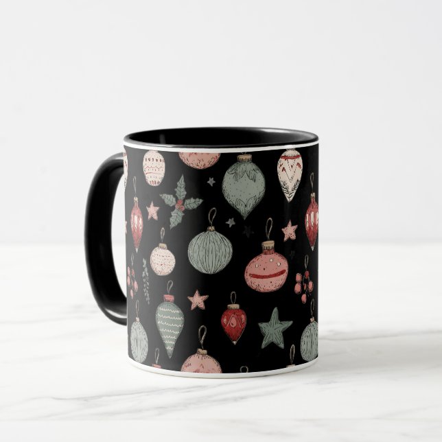 Caneca Decorações de Natal (Frente Esquerda)