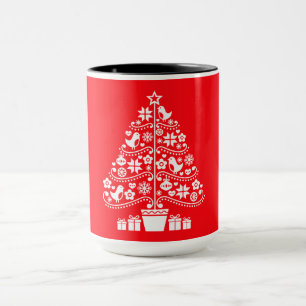 Caneca Decorações Tradicionais de Natal Escandinavas