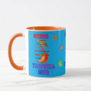 CANECA DECORADA COM MANGO NOTE MUSICAL