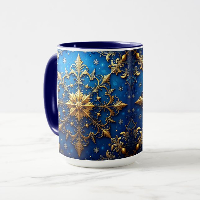 Caneca Decorativa de Férias Azul (Frente Esquerda)