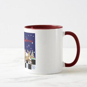 Caneca decorativa do Natal dos desenhos animados
