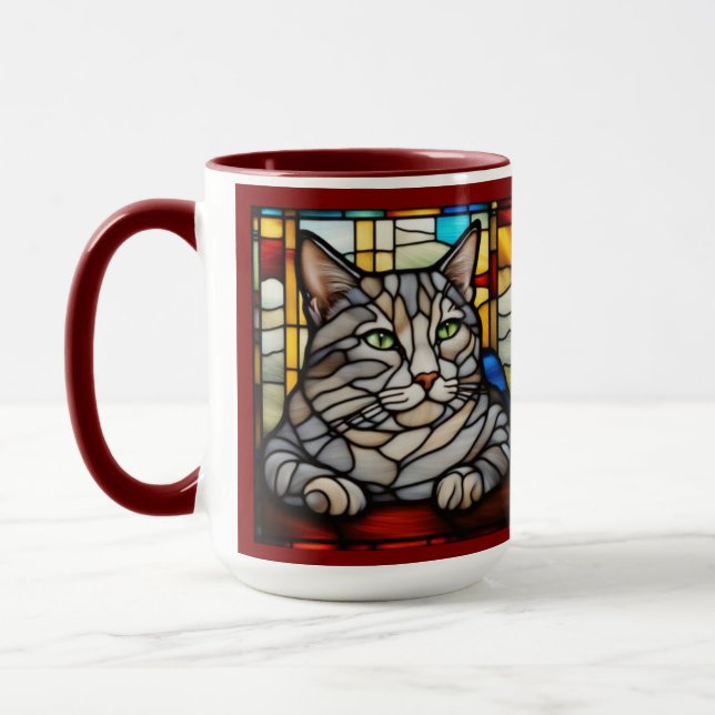 Caneca Decorativa Fofa de Gato British Shorthair (Esquerda)