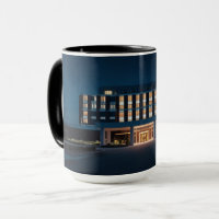 Dedicação Brilhante: Hospital na Noite Mug