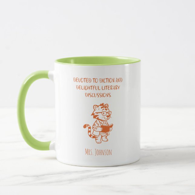 Caneca Dedicado ao Prazer do Dicionário Discussões Literá (Esquerda)
