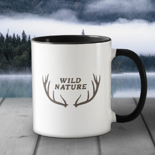 Caneca Deer Antlers e Natureza Selvagem