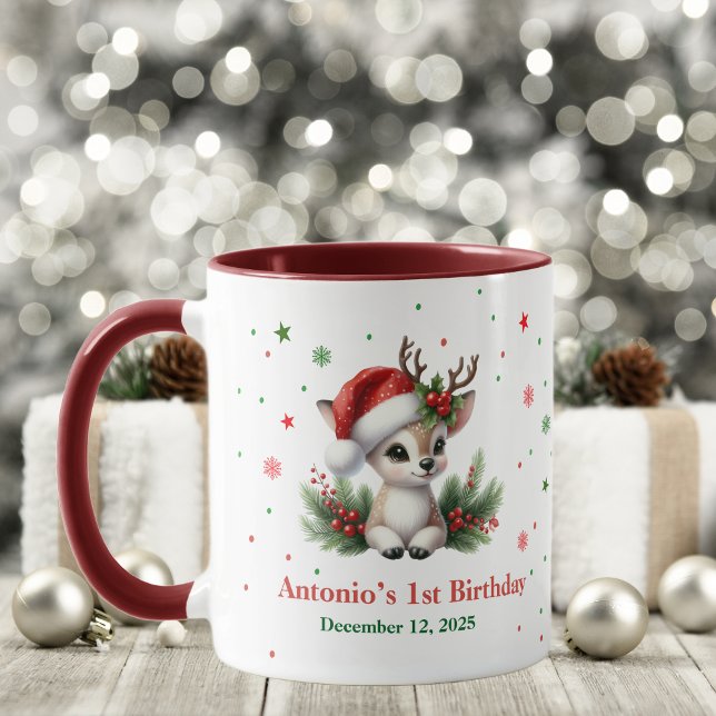 Caneca Deer christmas birthday (Criador carregado)