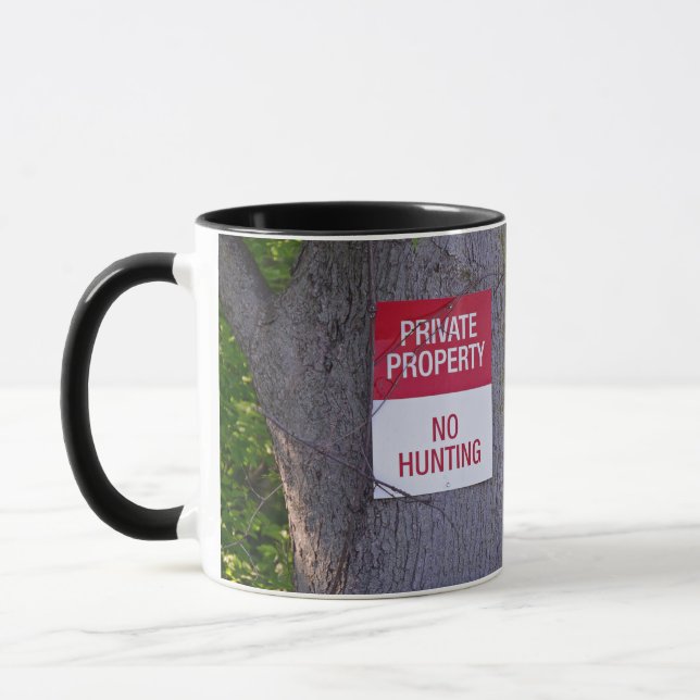 Caneca Deer Hunter em Woods com Sinal (Esquerda)