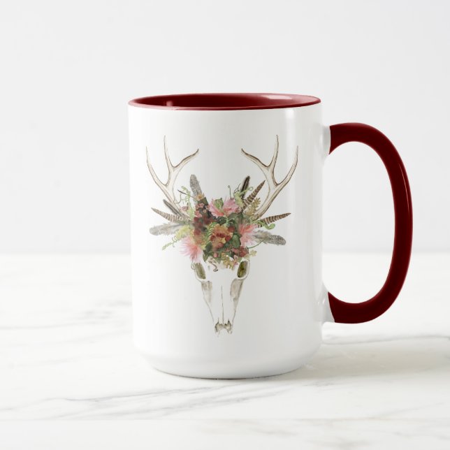 Caneca Deer Skull e Flores (Direita)