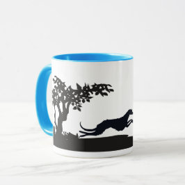 Caneca Deerhound em caça