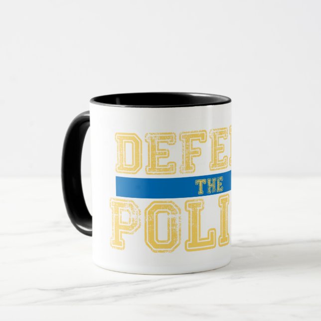 Caneca Defenda a polícia (Frente Esquerda)