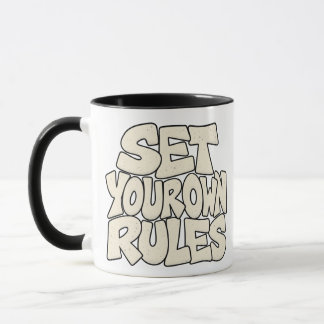 Caneca Defina Suas Próprias Regras — Mentalidade de Chef