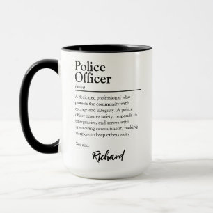 Caneca Definição de Agente de Polícia Personalizado