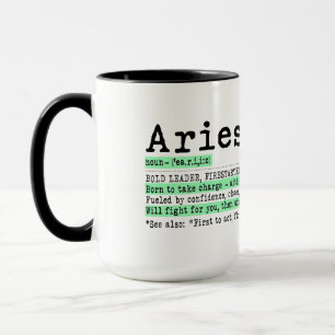 Caneca Definição de Áries no Zodíaco
