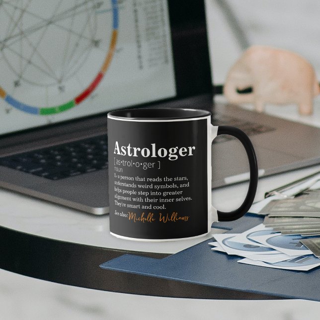 Caneca Definição de Astrologer Funny Personalizável (Criador carregado)