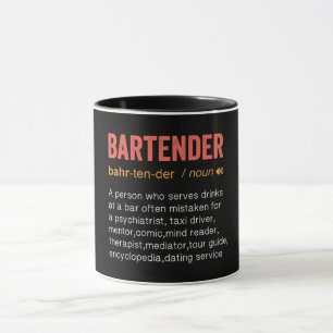 Caneca Definição de Barman Engraçado