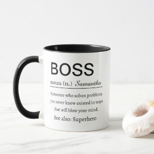 Caneca Definição de Chefe Personalizada