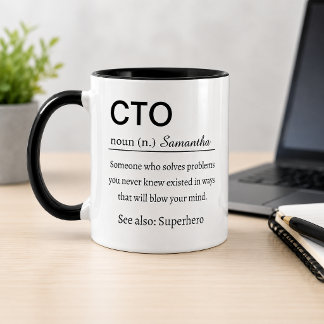 Caneca Definição de CTO Personalizada e Divertida