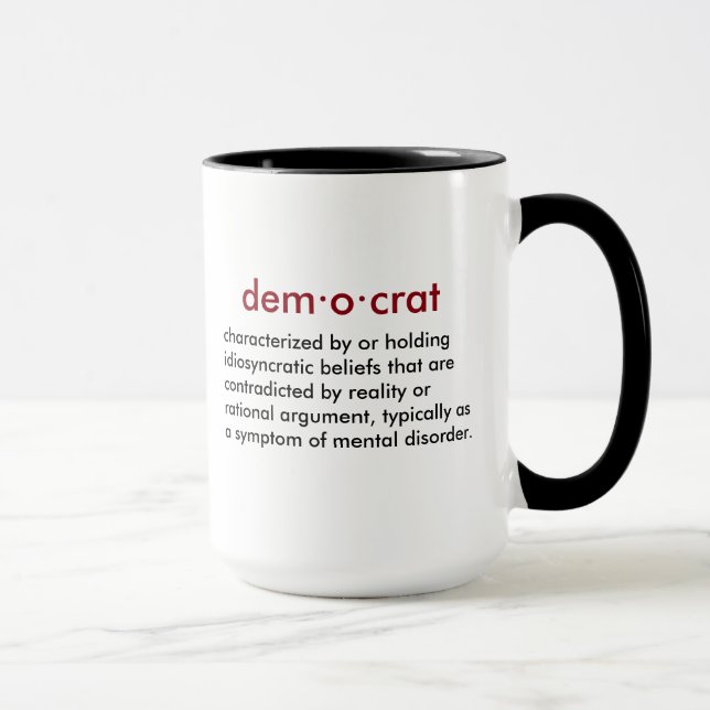 Caneca Definição de Democrata (Direita)
