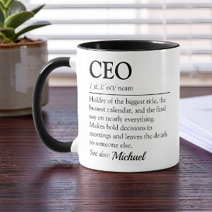 Caneca Definição de Dicionário de CEO Engraçado