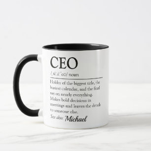 Caneca Definição de Dicionário de CEO Engraçado