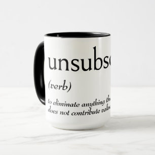 Caneca Definição De Dicionário Para UNSUBSCRIBE