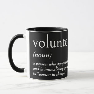 Caneca Definição de Dicionário para VOLUNTÁRIO
