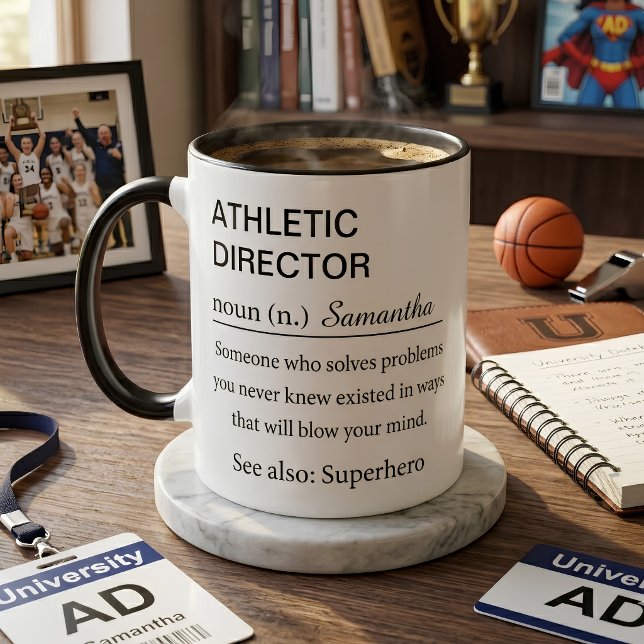 Caneca Definição de Diretor Atleta (Criador carregado)