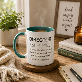 Caneca Definição de Diretor personalizada e engraçada