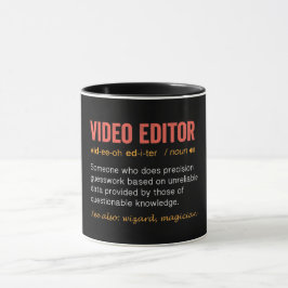 Caneca Definição de Editor de Vídeo Engraçado