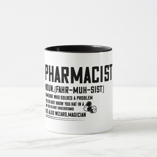 Caneca Definição de Farmacêutico Engraçado (Centro)