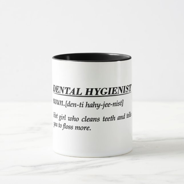 Caneca Definição de Higienista Dental (Centro)