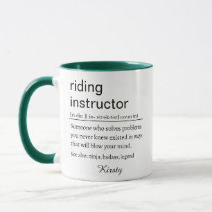 Caneca Definição de Instrutor de Equitação Engraçado