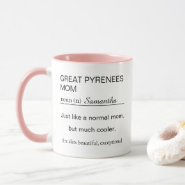 Caneca Definição de Mãe Personalizada do Grande Pireneu