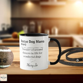 Caneca Definição de Mamãe de Cachorro Resgatado